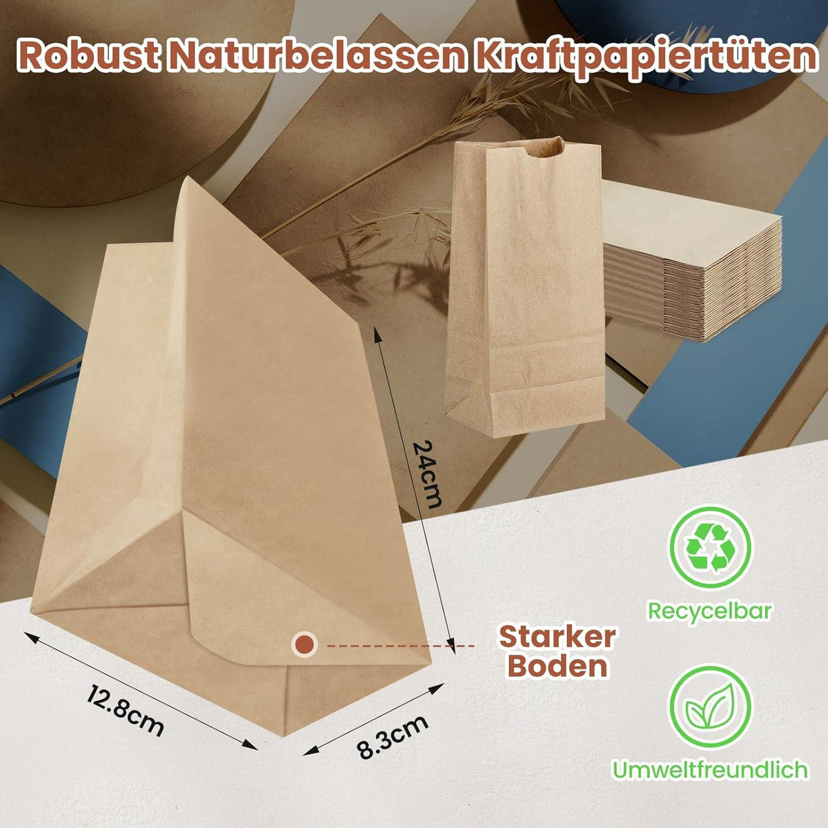 Adventskalender 2025 Waldtiere Tüten groß DIY Kinder Erwachsene 25 braun Klammern Weihnachtskalender Tier