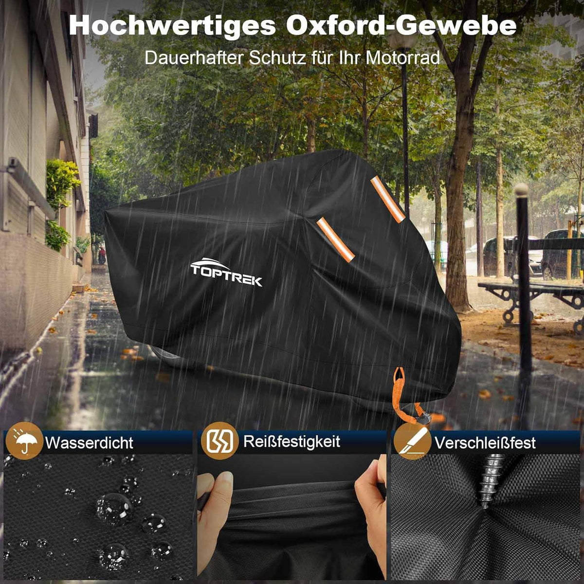 Motorrad Abdeckplane XXL Wasserdicht Motorradgarage Winterfest