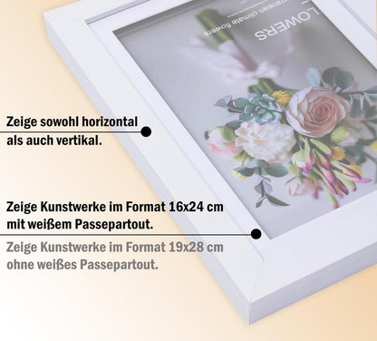 Bilderrahmen für Kinderzeichnungen 21x30cm Holz Fotorahmen