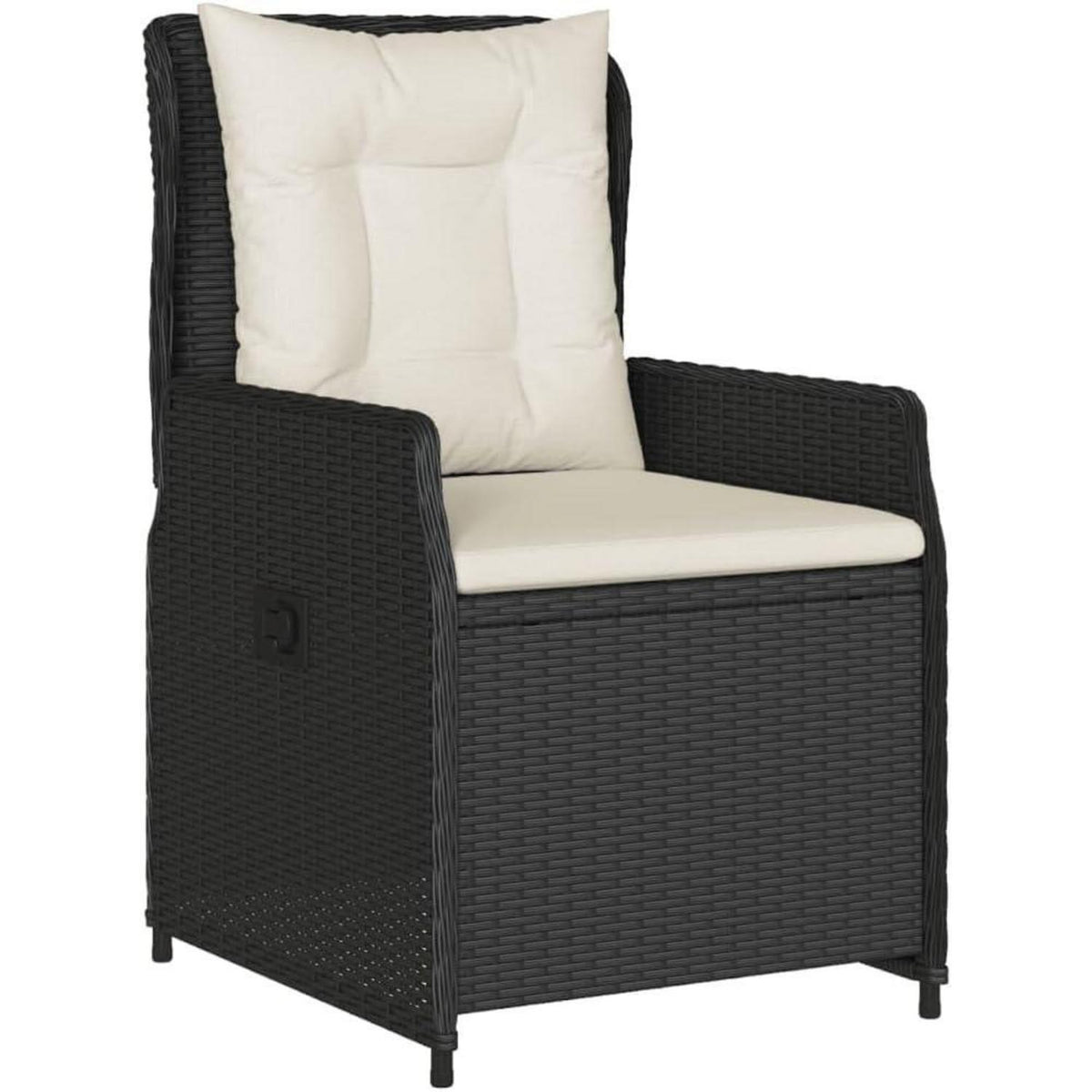 Polyrattan Essgruppe 8 Personen mit verstellbaren Hochlehnern und Glasplatte