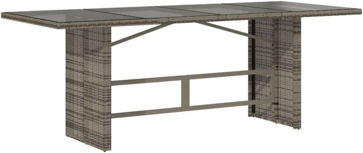 Polyrattan Essgruppe 6 Personen mit Tisch und 6 Hochlehner Stühlen