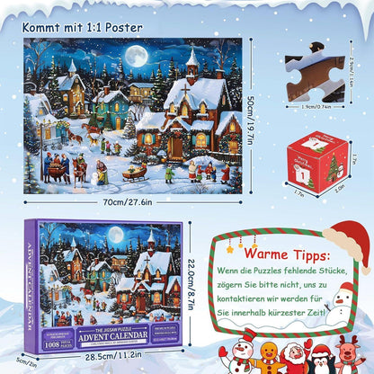 Adventskalender 2026 Puzzle für Erwachsene und Kinder 1008