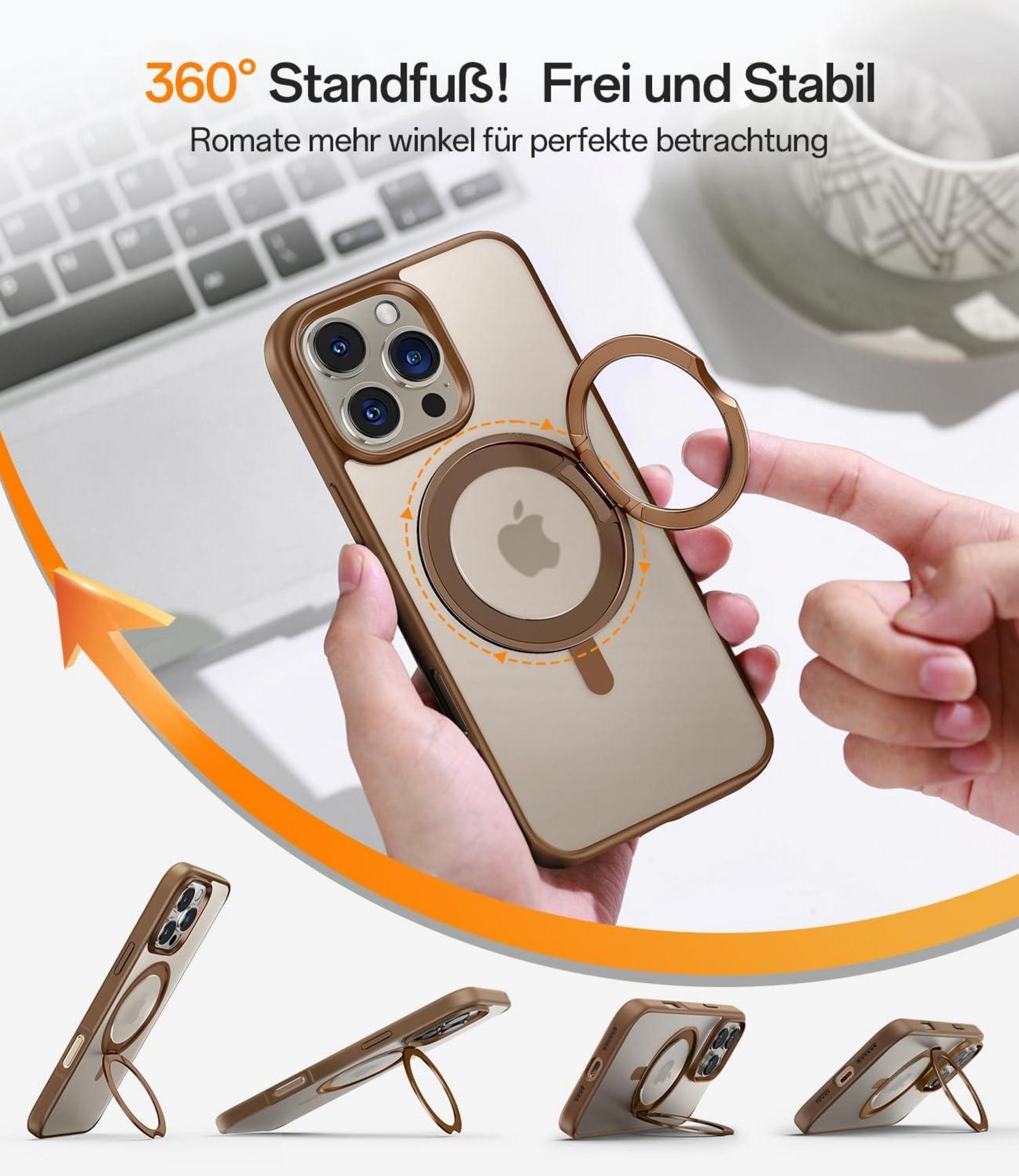 360° Magie Stand iPhone 16 Pro Hülle Militärschutz Unsichtbarer
