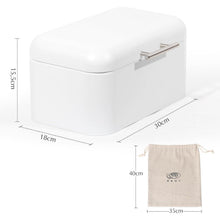 SYLANDO Brotkasten Metall Edelstahlgriff Retro Brot Box