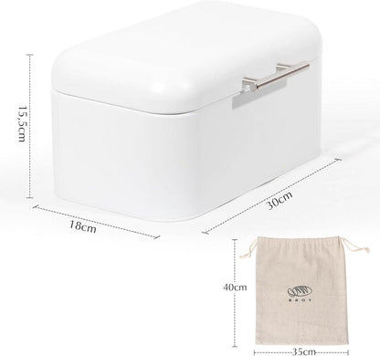 SYLANDO Brotkasten Metall Edelstahlgriff Retro Brot Box