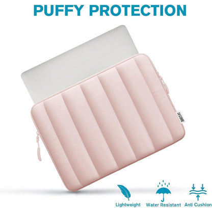 Wasserdichte Laptoptasche 15,6 Zoll mit Zubehörtasche, Rosa