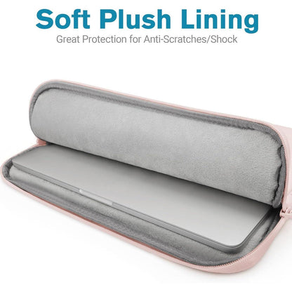 Wasserdichte Laptoptasche 15,6 Zoll mit Zubehörtasche, Rosa