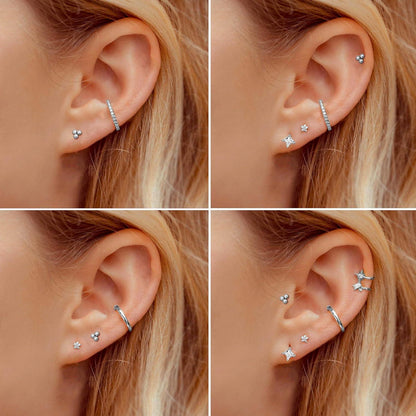 G23 Titan Helix Tragus Labret Piercing Innengewinde | Gold Silber