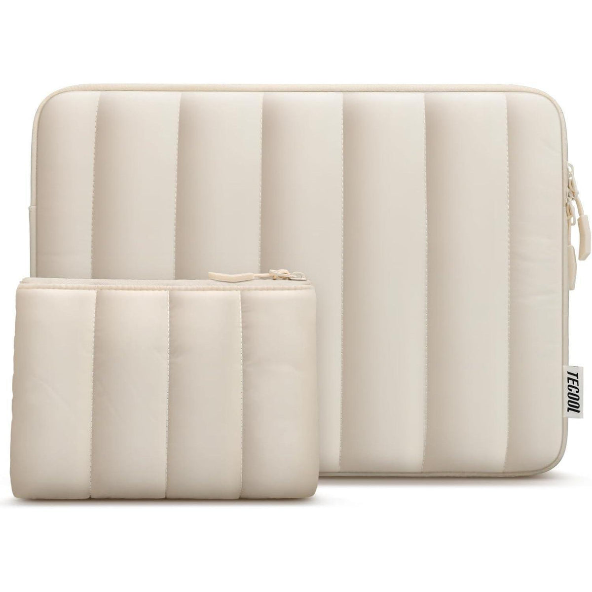 16 Zoll Laptop Tasche Hülle mit Zubehörtasche, Beige