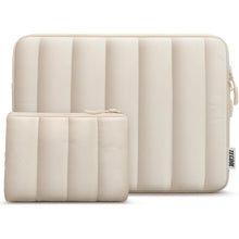 16 Zoll Laptop Tasche Hülle mit Zubehörtasche, Beige