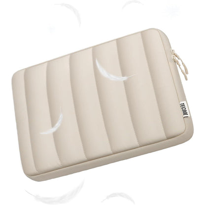 16 Zoll Laptop Tasche Hülle mit Zubehörtasche, Beige