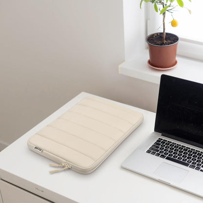 16 Zoll Laptop Tasche Hülle mit Zubehörtasche, Beige
