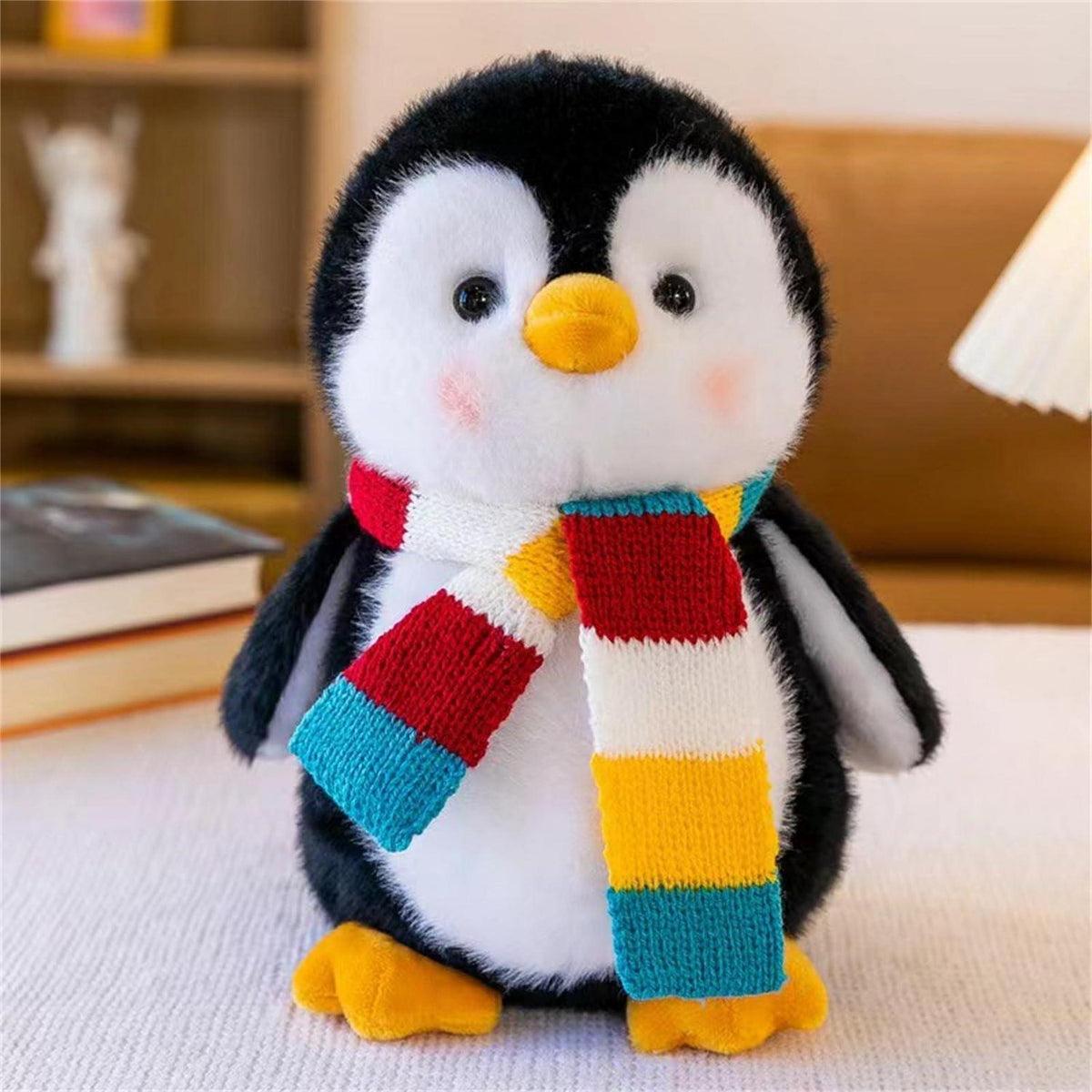 Pinguin Kuscheltier 23cm mit Halstuch - Flauschiges Stofftier Geschenk