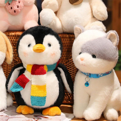Pinguin Kuscheltier 23cm mit Halstuch - Flauschiges Stofftier Geschenk