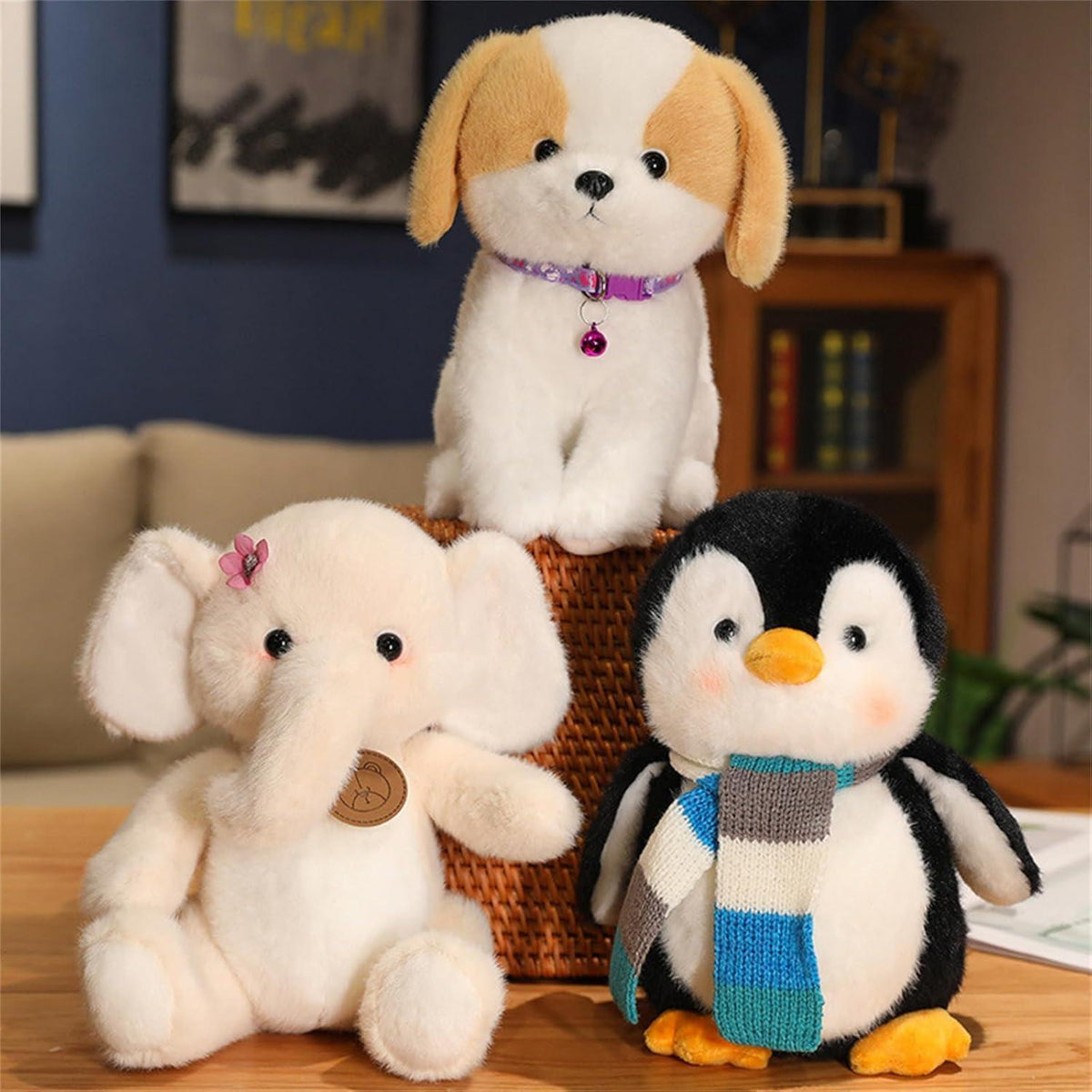 Pinguin Kuscheltier 23cm mit Halstuch - Flauschiges Stofftier Geschenk