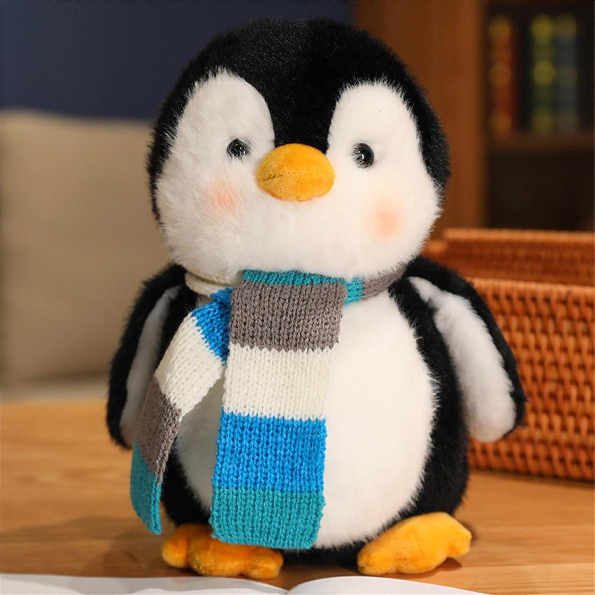 Pinguin Kuscheltier 23cm mit Halstuch - Flauschiges Stofftier Geschenk