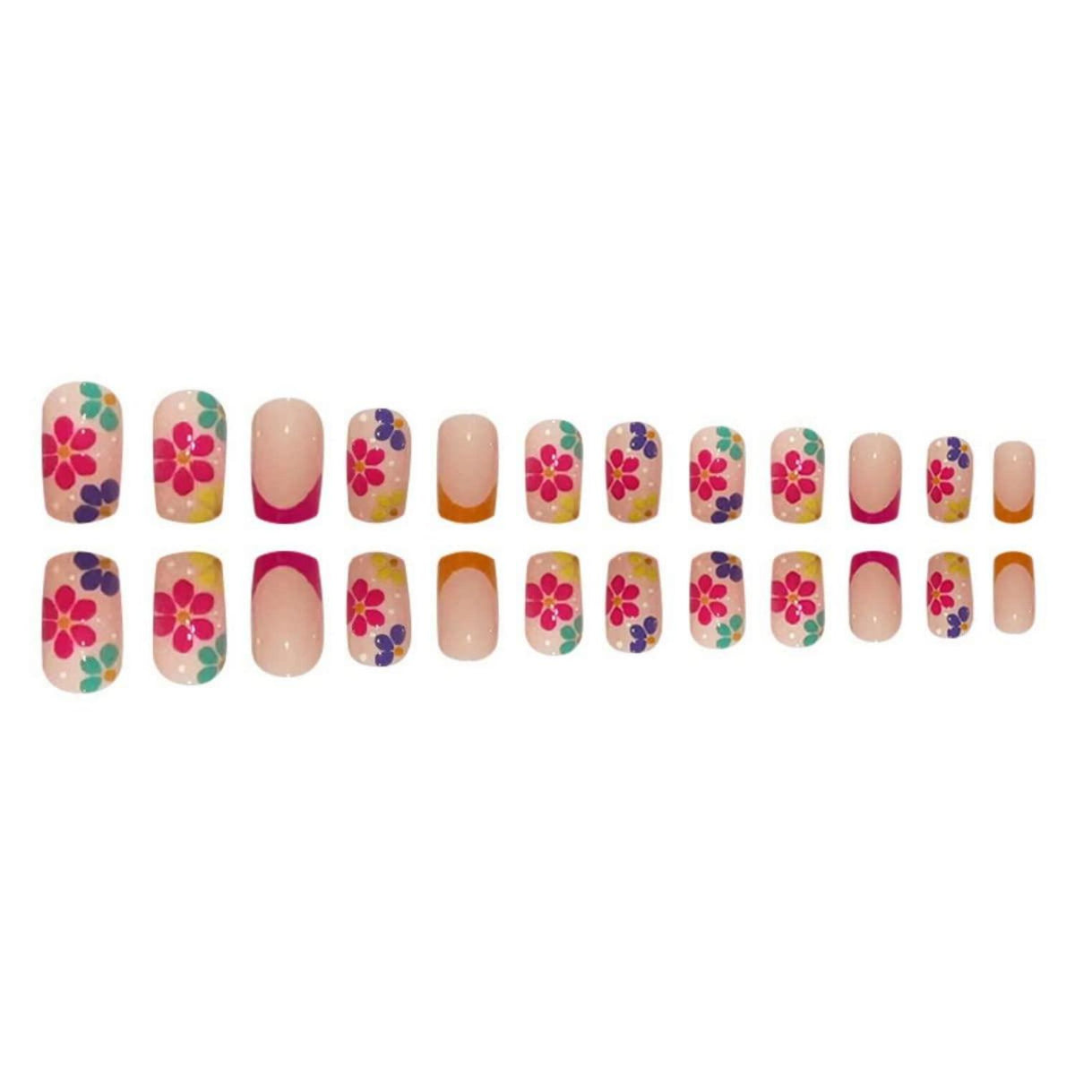 24 Blumen Press on Nägel Kunstnägel Fake Nails Set