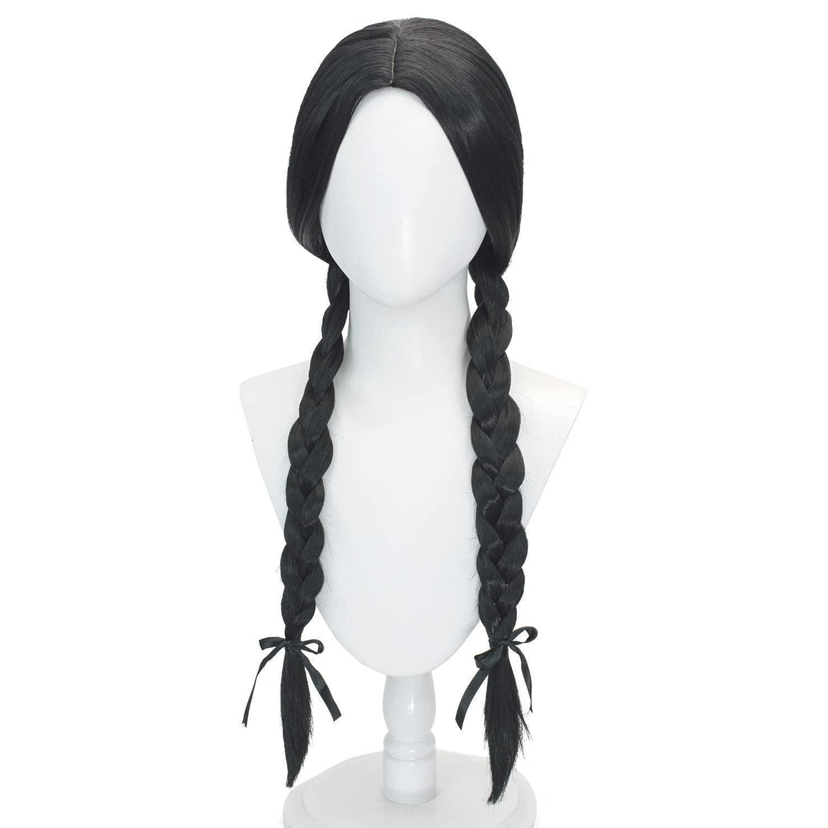 Mittwoch Cosplay Perücke Schwarz Geflochten 30 Zoll