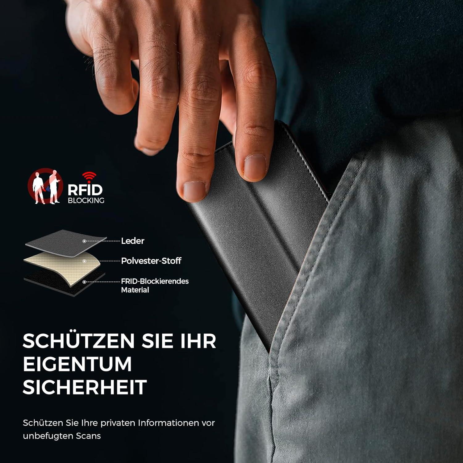 Klapphülle iPhone 11 Schwarz RFID Schutz Glas Kartenfächer Standfunktion