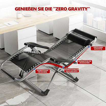 Bequeme klappbare Sonnenliege 72cm mit Kissen und Getränkehalter