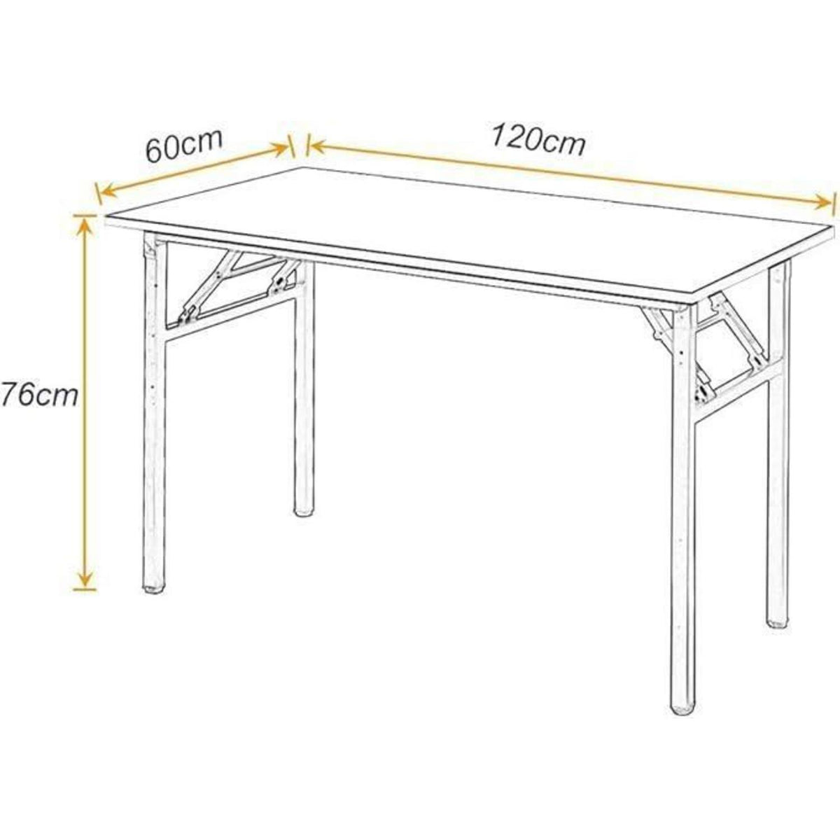 Klapptisch Schreibtisch Holz Weiß 120x60cm Platzsparend & Wasserdicht