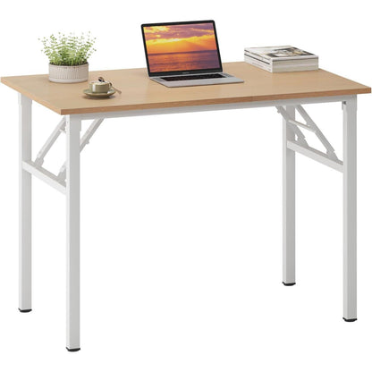 Klapptisch Schreibtisch Eiche-Weiß 80x40cm, platzsparend & montagfrei