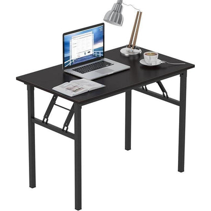 Klapptisch & Schreibtisch Holz, Schwarz 100x60cm, Kein Aufbau