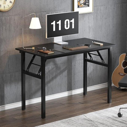 Klapptisch & Schreibtisch Holz, Schwarz 100x60cm, Kein Aufbau