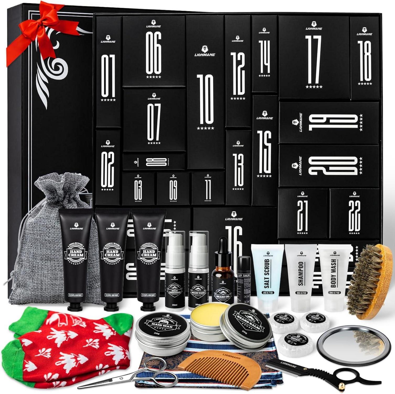 Adventskalender Männer Bartpflege Set 24 Weihnachtskalender