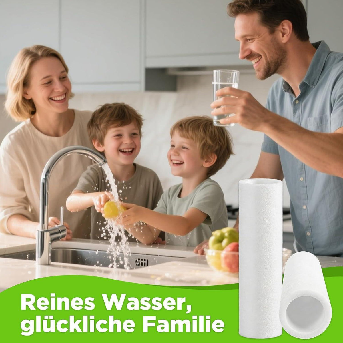 Ersatzfilter für Hauswasserfilter – 2x Vliesfilter 80µm