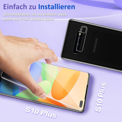 Panzerglas Samsung Galaxy S10 Plus Schutzfolie 9H Kratzfest Kamera
