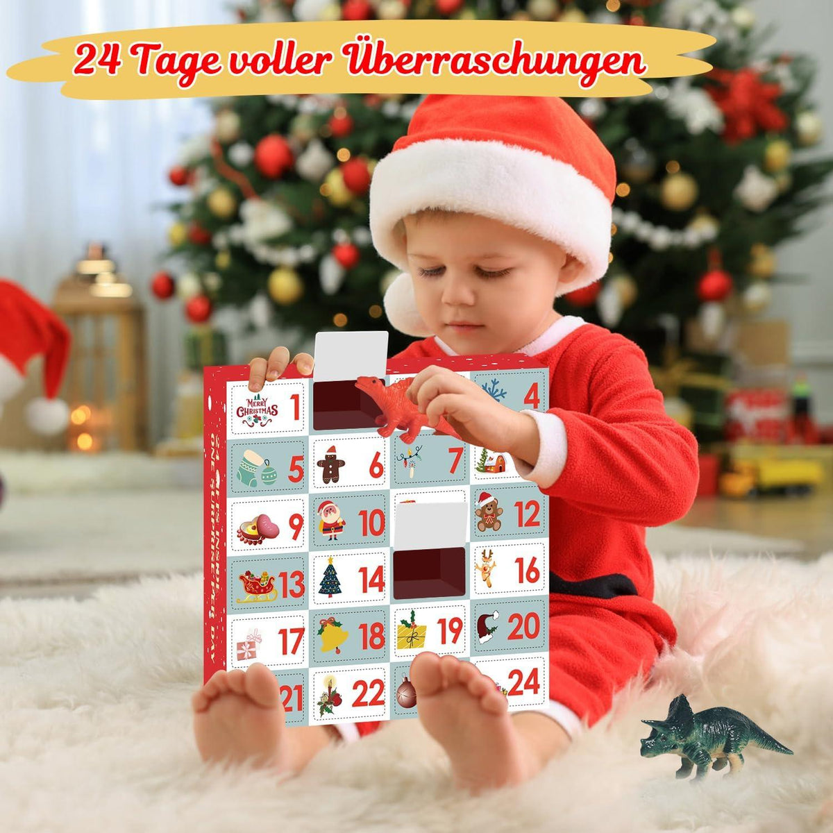 Adventskalender Dinosaurier 2024 Kinder Figuren