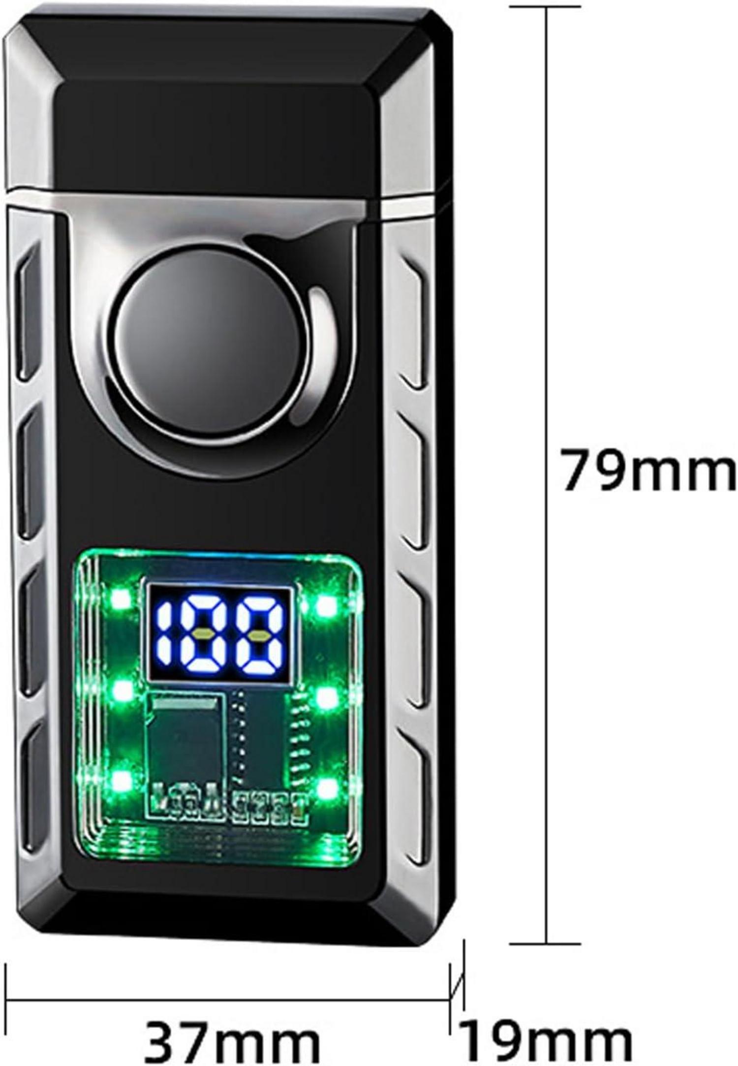 Multi-Functional Dual Flame Lighter with Colored Lights Männer Geschenk