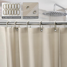 Duschvorhang Beige 180x200 cm Anti-schimmel Wasserdicht mit