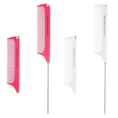 Professioneller Stilkamm Set Weiß Rosa ergonomisches Design