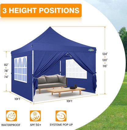 COBIZI Faltpavillon 3x3 Wasserdicht Stabil Winterfest Pop up Pavillon