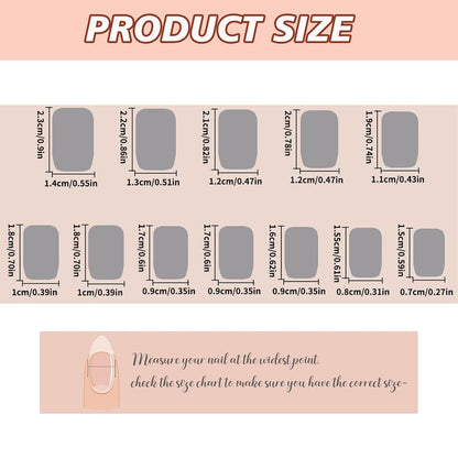 Kabwea 24 Stück Press On Nails Acrylnägel Katzenaugen-Design