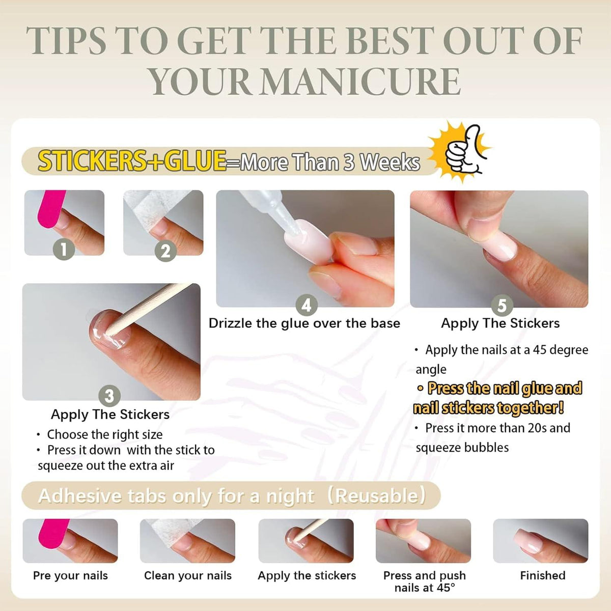 24 Stück Press On Nails Acrylnägel Vollabdeckung Katzenaugen Pink