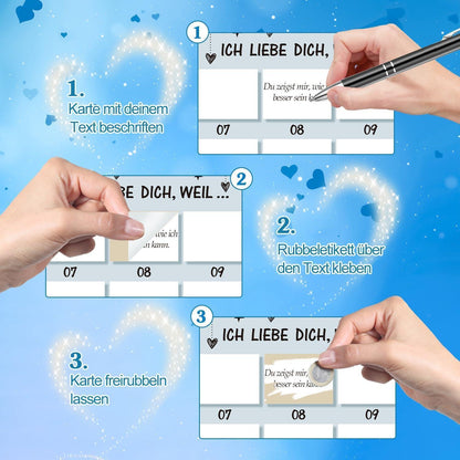 Adventskalender Rubbellos für Paare zum Selbstbefüllen