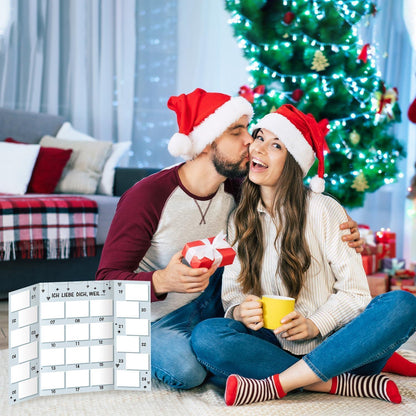 Adventskalender Rubbellos für Paare zum Selbstbefüllen