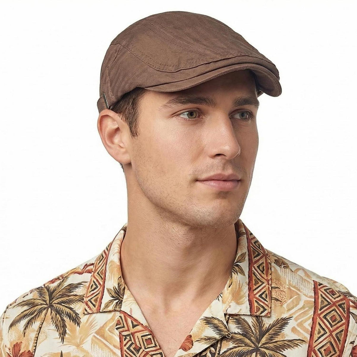 Baumwoll Flatcap Herren Sommer – Verstellbare Schiebermütze Newsboy Cap