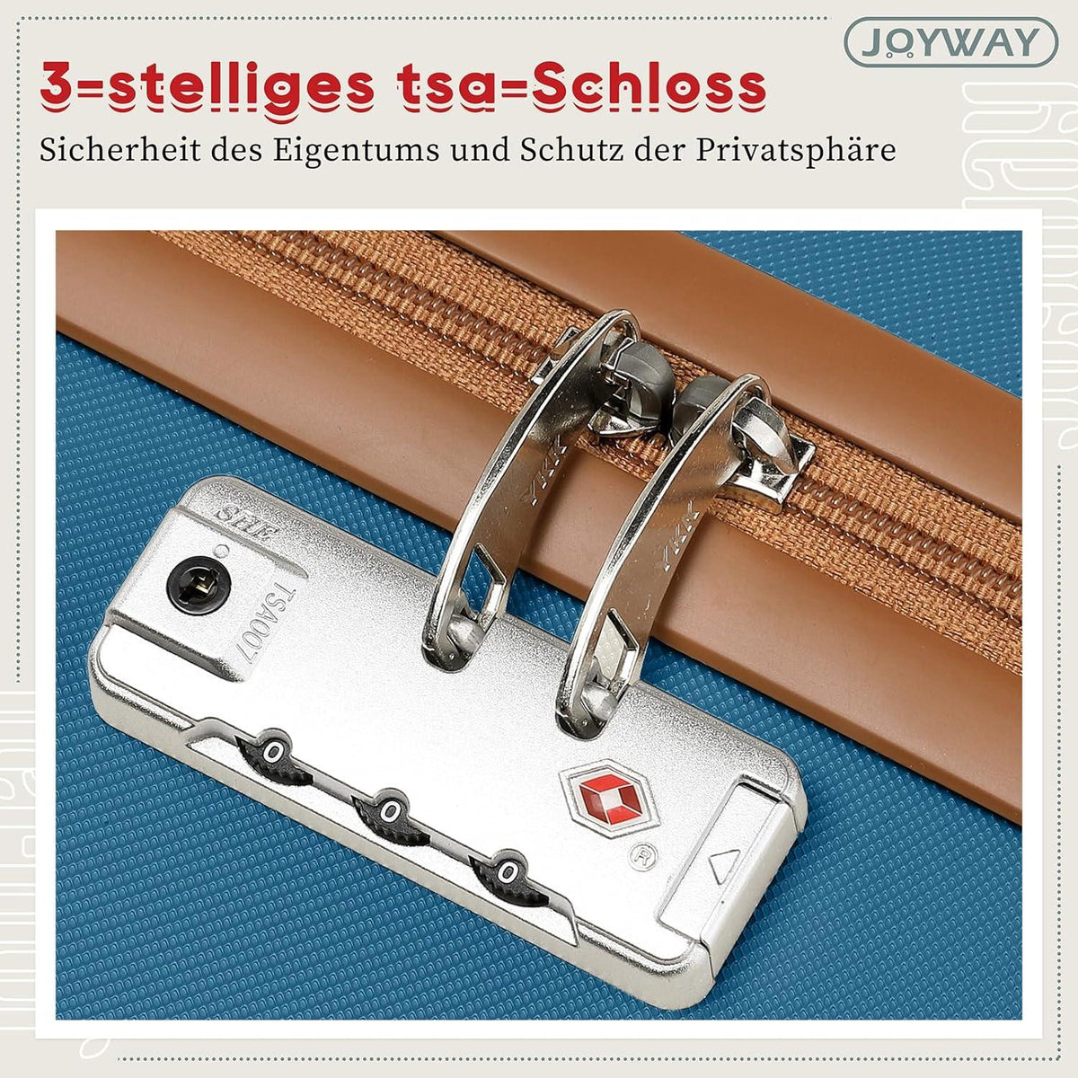 Joyway Kofferset 3-teilig ABS Hartschalen Trolley Koffer TSA