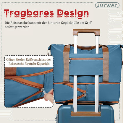 3-teiliges ABS Hartschalen Kofferset Blau XL-76cm TSA-Schloss