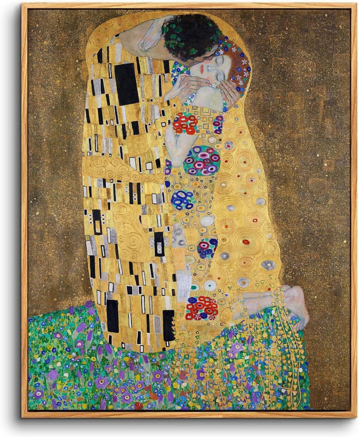 Vintage Leinwandbild mit Holzrahmen 30x40 cm Gustav Klimt Kunstwerk