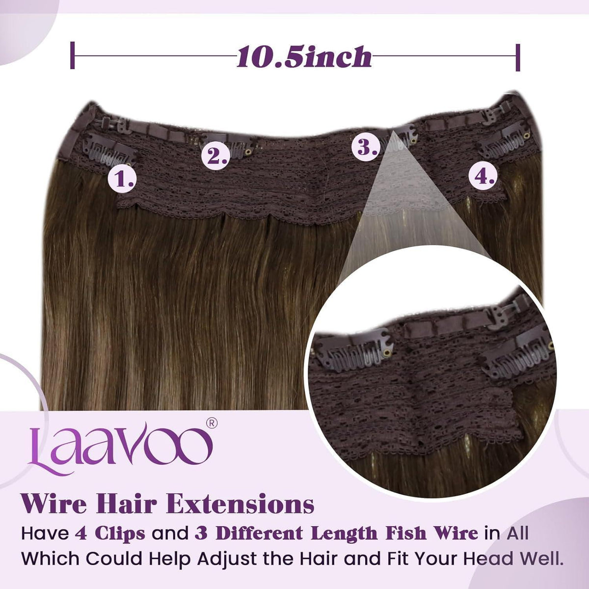 Echthaar Verlängerung Balayage Braun Ombre Gold Blond 35cm