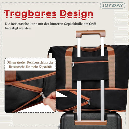 Joyway Kofferset 3-teilig ABS Hartschalen Trolley TSA 4 Rollen Schwarz 66cm