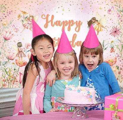 Happy Birthday Fotografie Hintergrund Blume Fee Dekoration