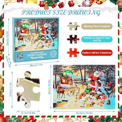 Adventskalender 2024 Weihnachtspuzzle 1008 Teile