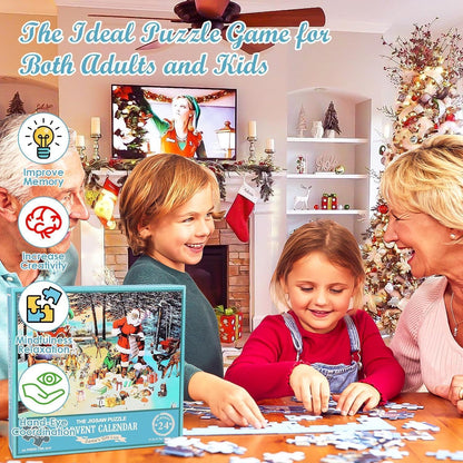 Adventskalender 2024 Weihnachtspuzzle 1008 Teile