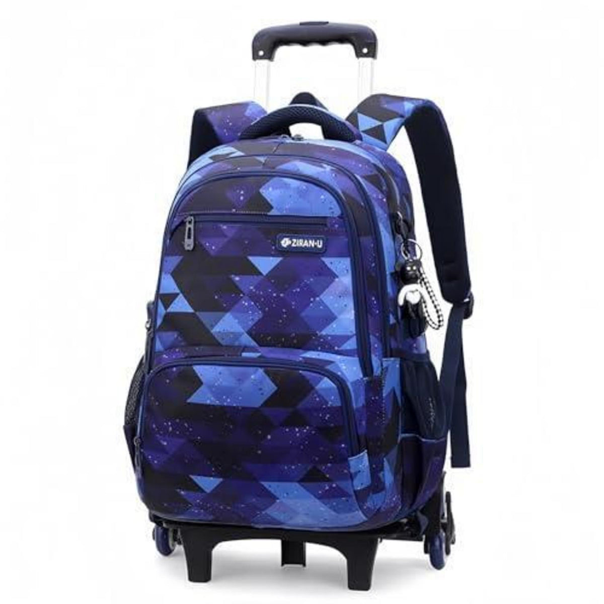 Trolley Schulranzen für Jungen – Abnehmbarer Rucksack mit Rollen, Blau